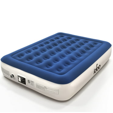 iDOO 13" Queen Size Air Mattress with Built-in Pump, Blow up Mattresses, 650LB Max