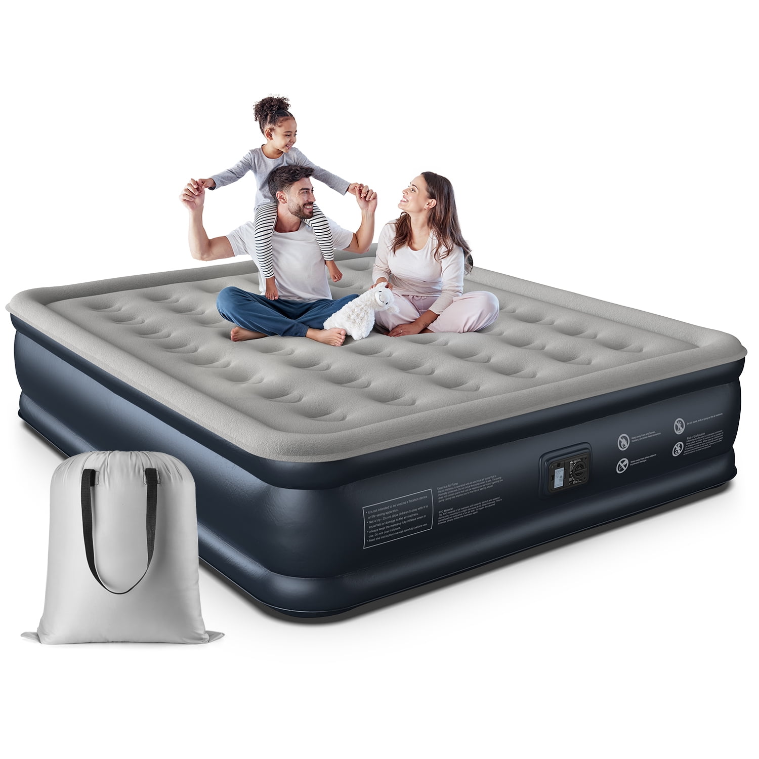 Walmart Black Friday Deals 2025 - iDOO 18" King Size Air Mattress, Inflatable Airbed with Built-in Pump, 700lb Max