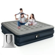 iDOO 18" King Size Air Mattress, Inflatable Airbed with Built-in Pump, 700lb Max