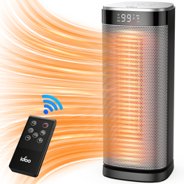 Better Homes u0026 Gardens 23 Electric Ceramic Tower Heater, LED Display u0026  Remote Silver - Walmart.com