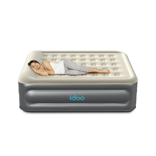 iDOO Air Mattress with Pillow Headrest, Queen Blow Up Mattress with