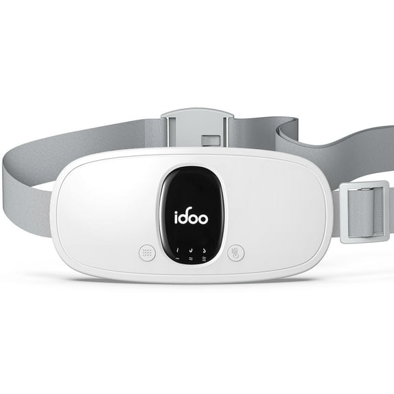 iDOO Cordless Heating Pad for Period Cramps, 3 Heat Setting, 3 Massage Modes,Birthday Christmas Gifts for Girlfriend Mom Wife Women, FSA HSA Eligible, White