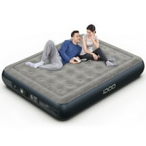 iDOO Queen Size Air Mattress, Inflatable Airbed with Built-in Pump, 650lb MAX