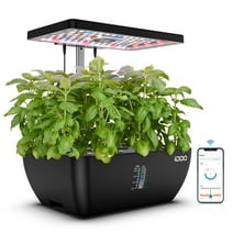 iDOO Smart 12Pods Indoor Herb Garden Kit, Hydroponics Growing System with LED Grow Light