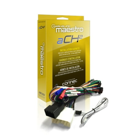 Maestro - aCH2 Plug and Play Amplifier Harness for Select Chrysler, Dodge, Jeep and Ram Vehicles - Black