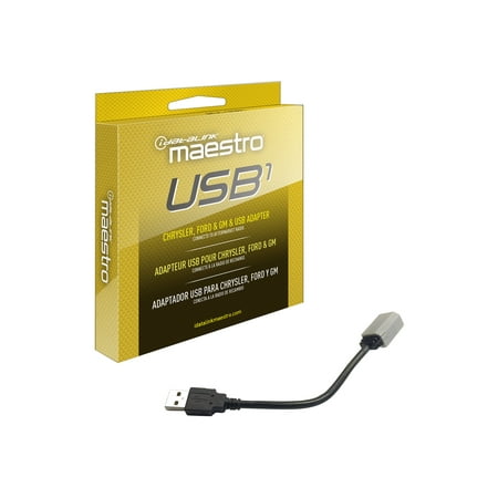 Maestro - Mini-USB-Female-to-Full-Size-USB-Male Adapter - Black
