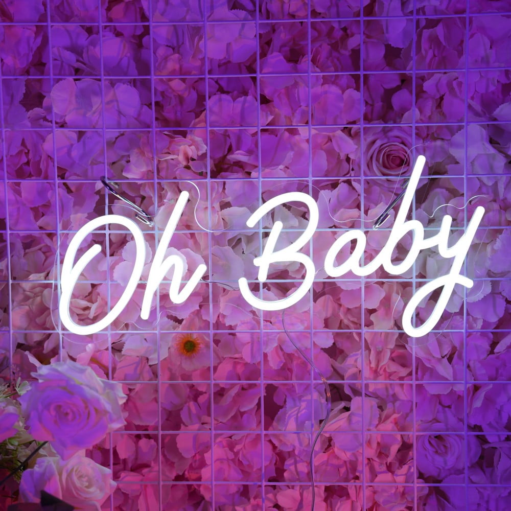 iDecoMart Baby Neon Sign Decor for Baby Show, LED Neon Lights Power by USB, Unique Choice to Light up Dream Space