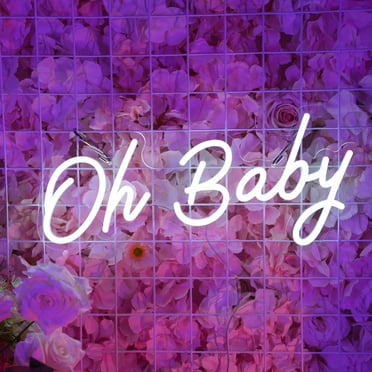 iDecoMart Baby Neon Sign Decor for Baby Show, LED Neon Lights Power by USB, Unique Choice to Light up Dream Space