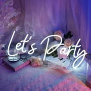 iDecoMart Let't Party Neon Signs Powered by USB, LED Neon Lights Decor for All Parties