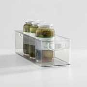 iDesign Recycled Plastic Stackable Storage Bin with Handles - Clear