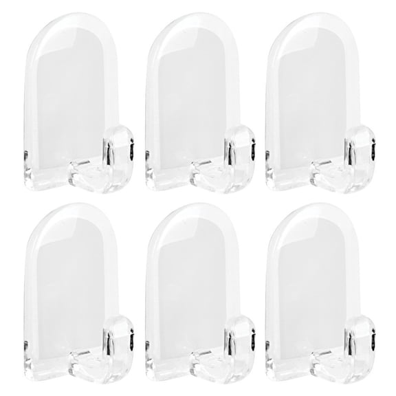 InterDesign Self-Adhesive Mini Hook, Clear, Set of 6