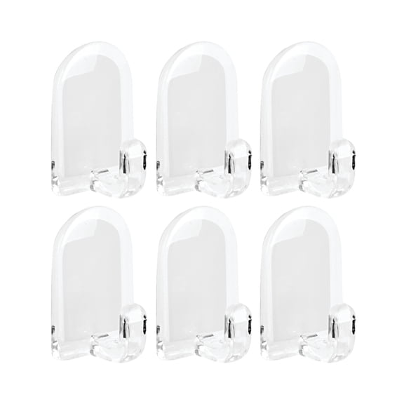 iDesign 1 in. L Clear Plastic Hook 6 pk