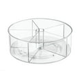 thumbnail image 1 of iDesign, 11.5" Round Lazy Susan Clear Plastic Divided Turntable, 1 of 7