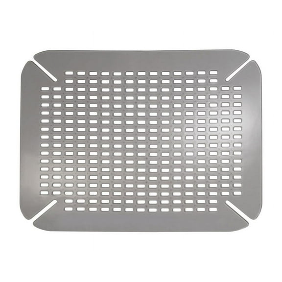 iDesign 14 in. W X 16 in. L Black PVC Sink Mat