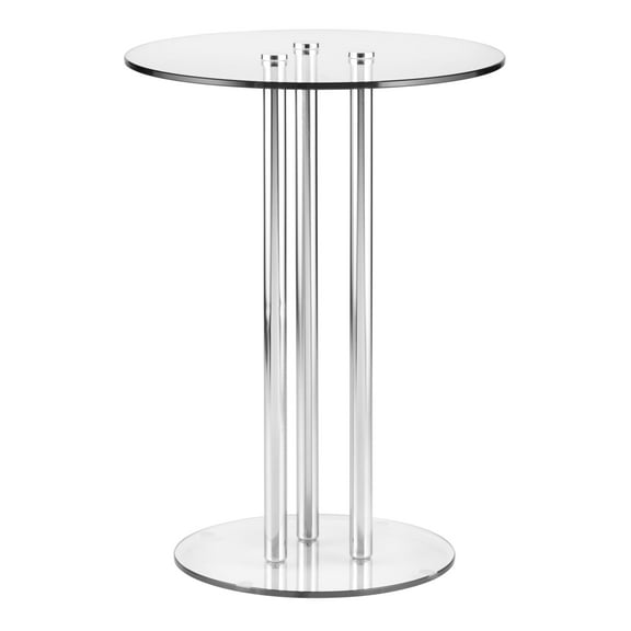 iDesign 16" MILAN Glass Steel Drink Table