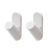 iDesign 2-Piece Adhesive Shower Hooks   Berkley Collection   Coconut/White