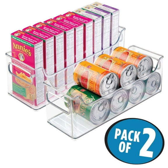 iDesign, 2-Pack Plastic Kitchen and Home Organizer Bins