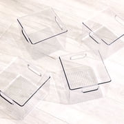iDesign, 4-Piece Multiuse Clear Plastic, Open Top Organization Bins