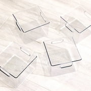 iDesign, 4-Piece Multiuse Clear Plastic, Open Top Organization Bins