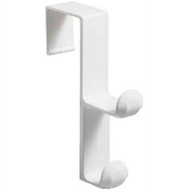 iDesign 5-1/2 in. L White Plastic Medium Over-the-Door Double Hook
