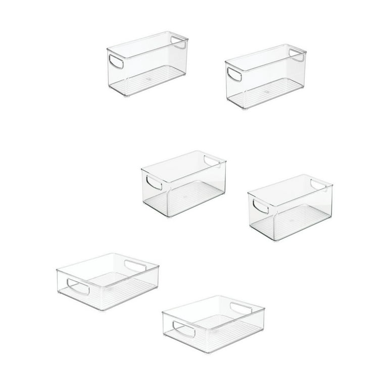 iDesign Pantry Bins Clear 6 Piece Set