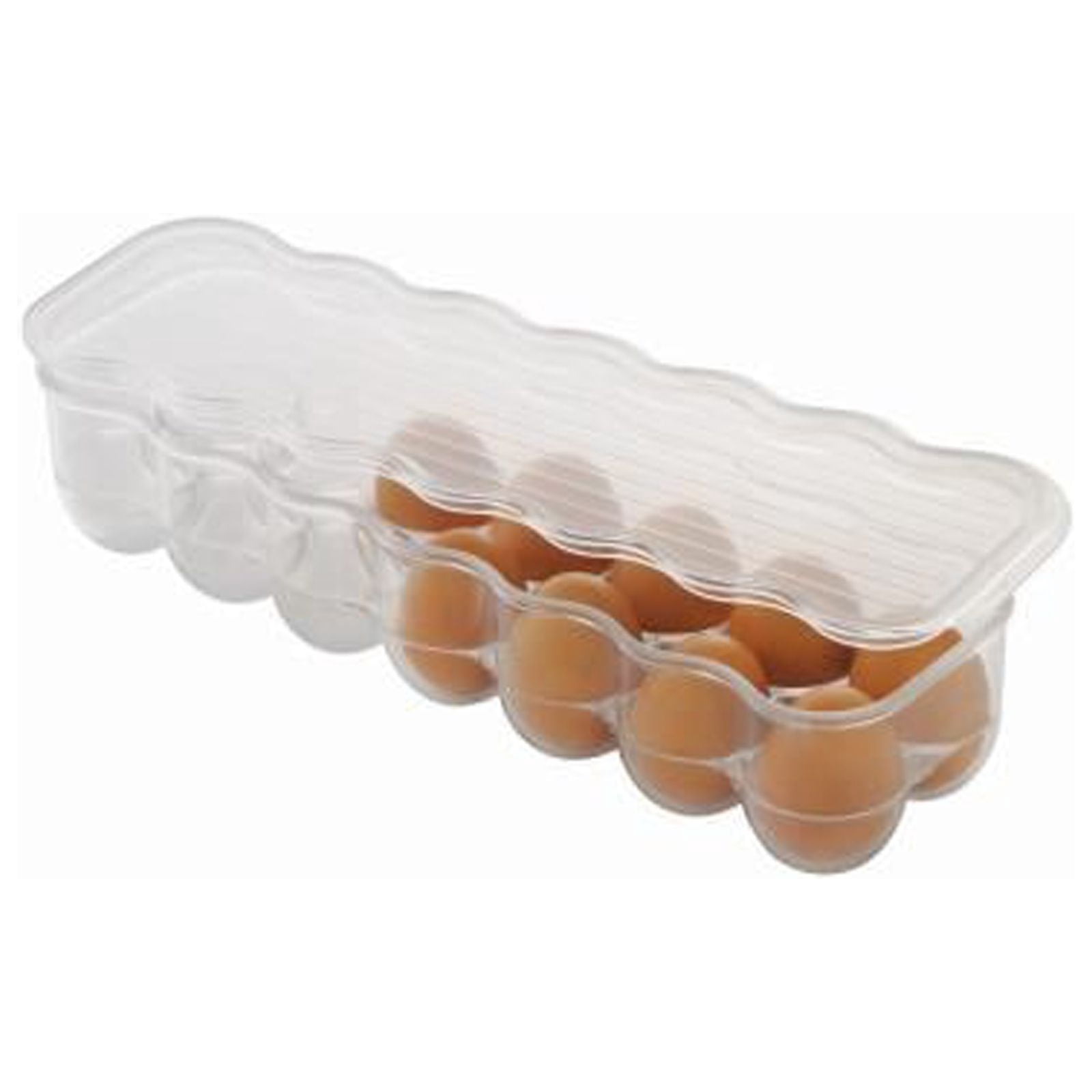 iDesign 70730 Refrigerator Binz Egg Holder & Lid, BPA-Free Clear Plastic - Quantity 6