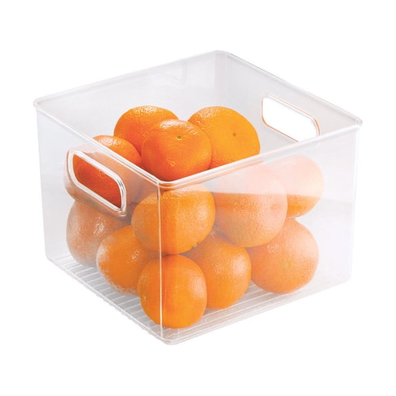 iDesign 71230 Clear Plastic Stackable Storage Bin 6 H x 8 W x 8 D in. (Pack of 2)
