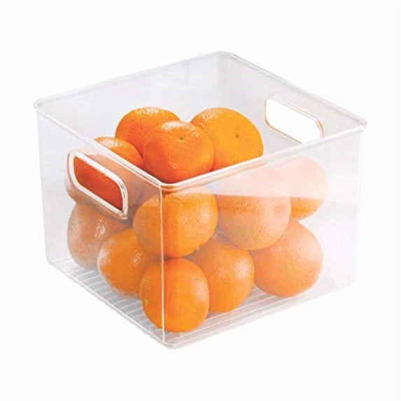 iDesign 71230 Clear Plastic Stackable Storage Bin 6 H x 8 W x 8 D in. (Pack of 2)