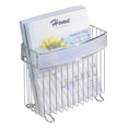 iDesign 8.5" Chrome Metal/Plastic Magazine Rack - Walmart.com