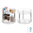 thumbnail image 1 of iDesign 9-Inch Plastic 2-Tier Lazy Susan Turntable - Ideal for Organizing Kitchen, Bathroom, or Home Office, 1 of 7