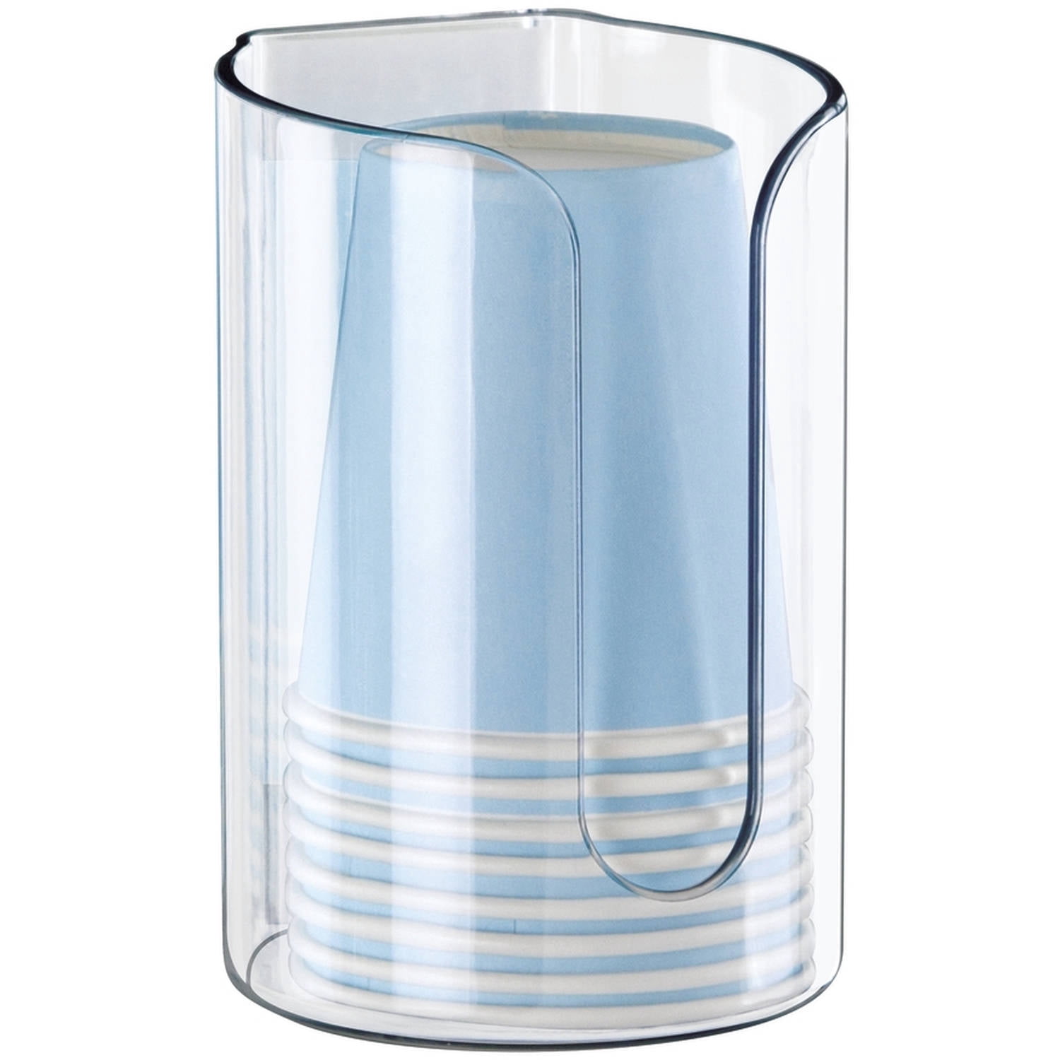 iDesign AFFIXX Peel and Stick Adhesive Bathroom Disposable Paper Cup Dispenser, Clear