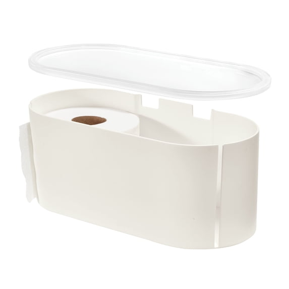 Paper Adhesion iDesign, Adhesive Toilet Paper Holder, White, 5.9
