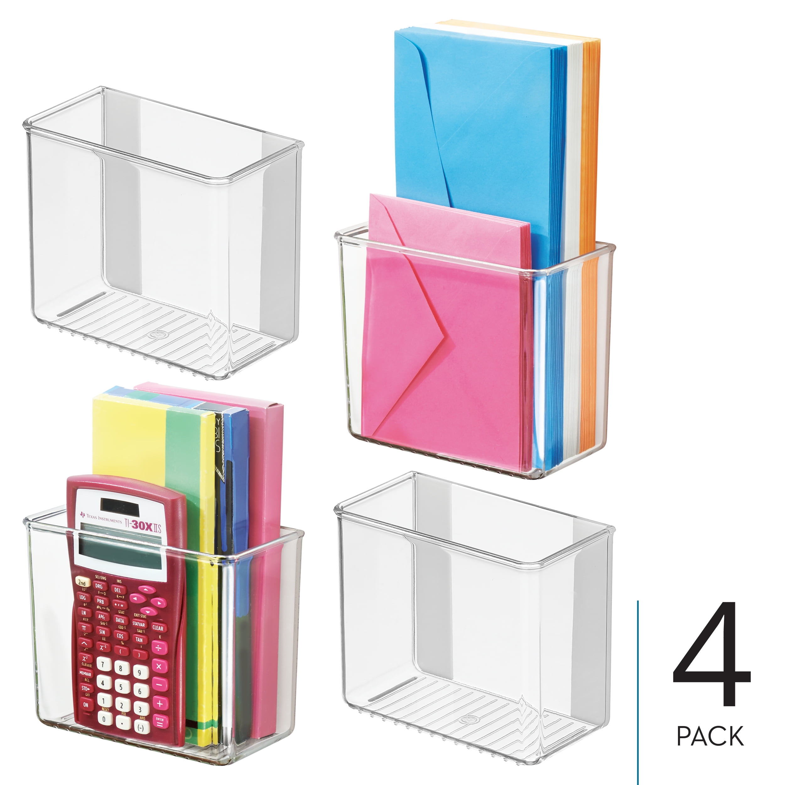 iDesign Adhesive Organizer Bin - Damage-Free Hanging for Kitchen, Bathroom, Office, Bedroom, and Craft Room