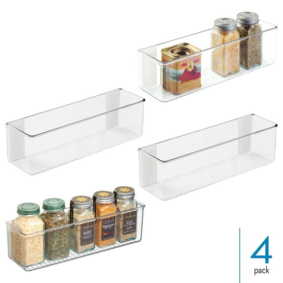iDesign Adhesive Organizer Bin - Damage-Free Hanging for Kitchen, Bathroom, Office, Bedroom, and Craft Room