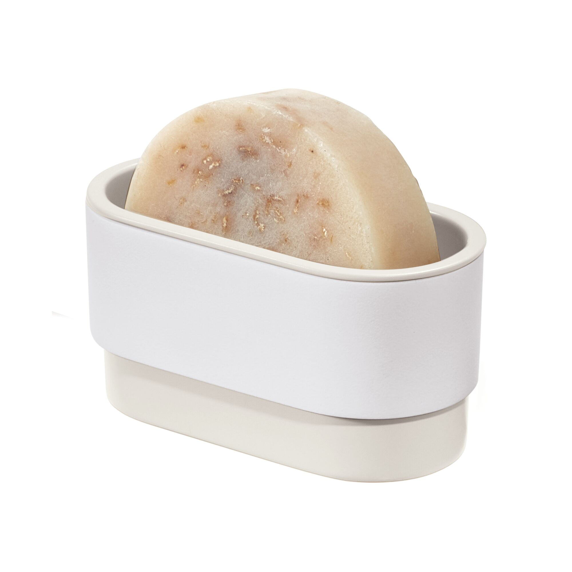 iDesign Adhesive Soap Dish Orleans Collection Coconut White