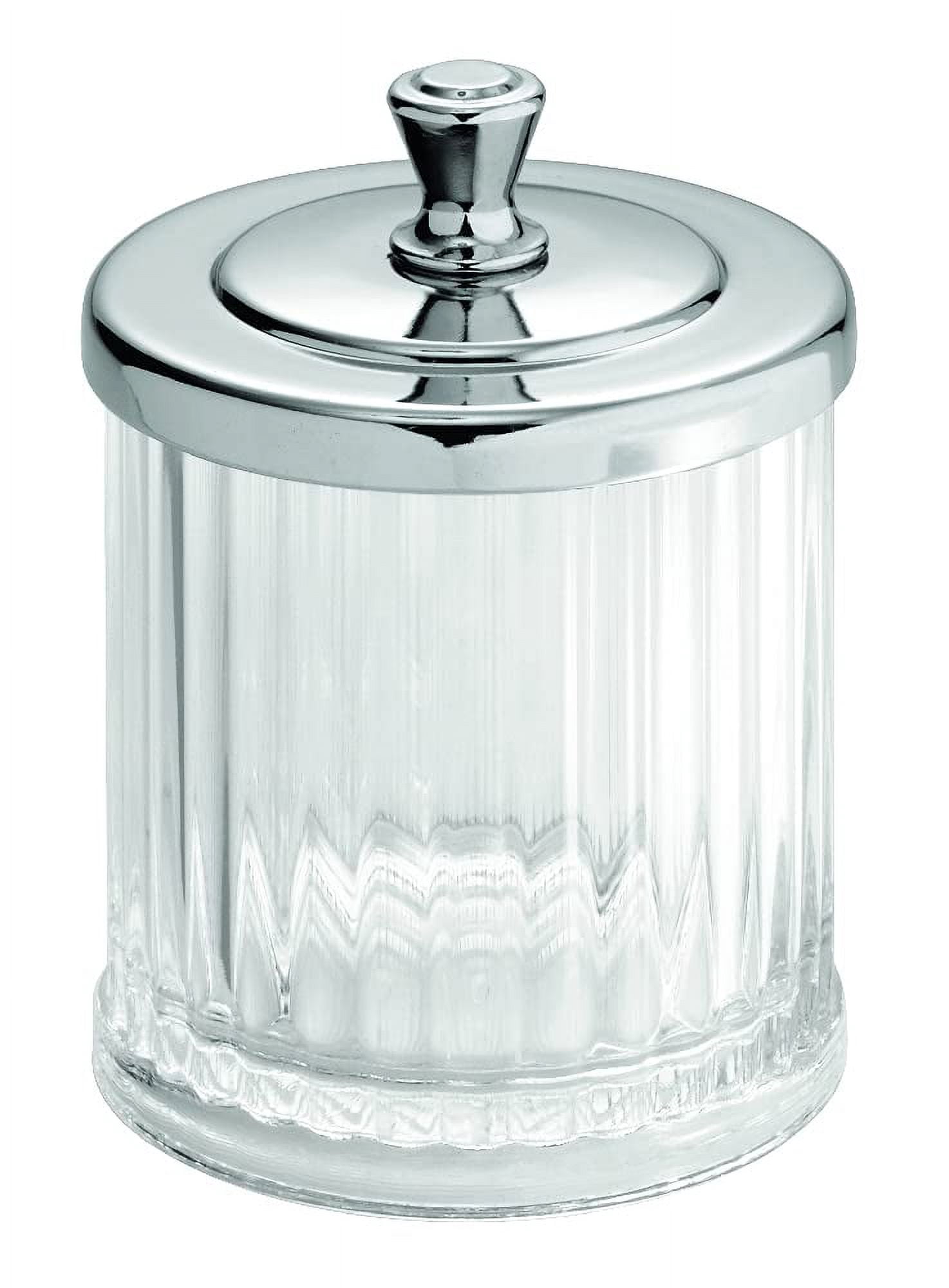iDesign Alston Bathroom Vanity Canister Jar for Cotton Balls, Swabs ...