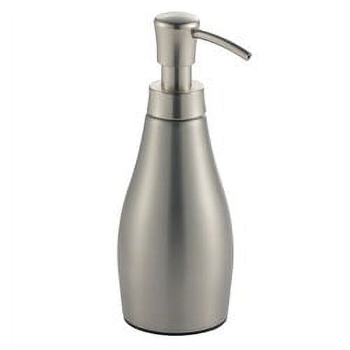 iDesign Avery Brushed Stainless Steel Refillable Soap Dispenser - 3.01" x 3.8" x 8.2"