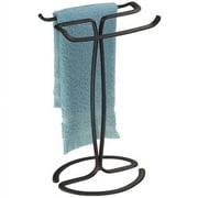 iDesign Axis Metal Hand Towel Holder for Bathroom, Vanities, Kitchen, Bronze
