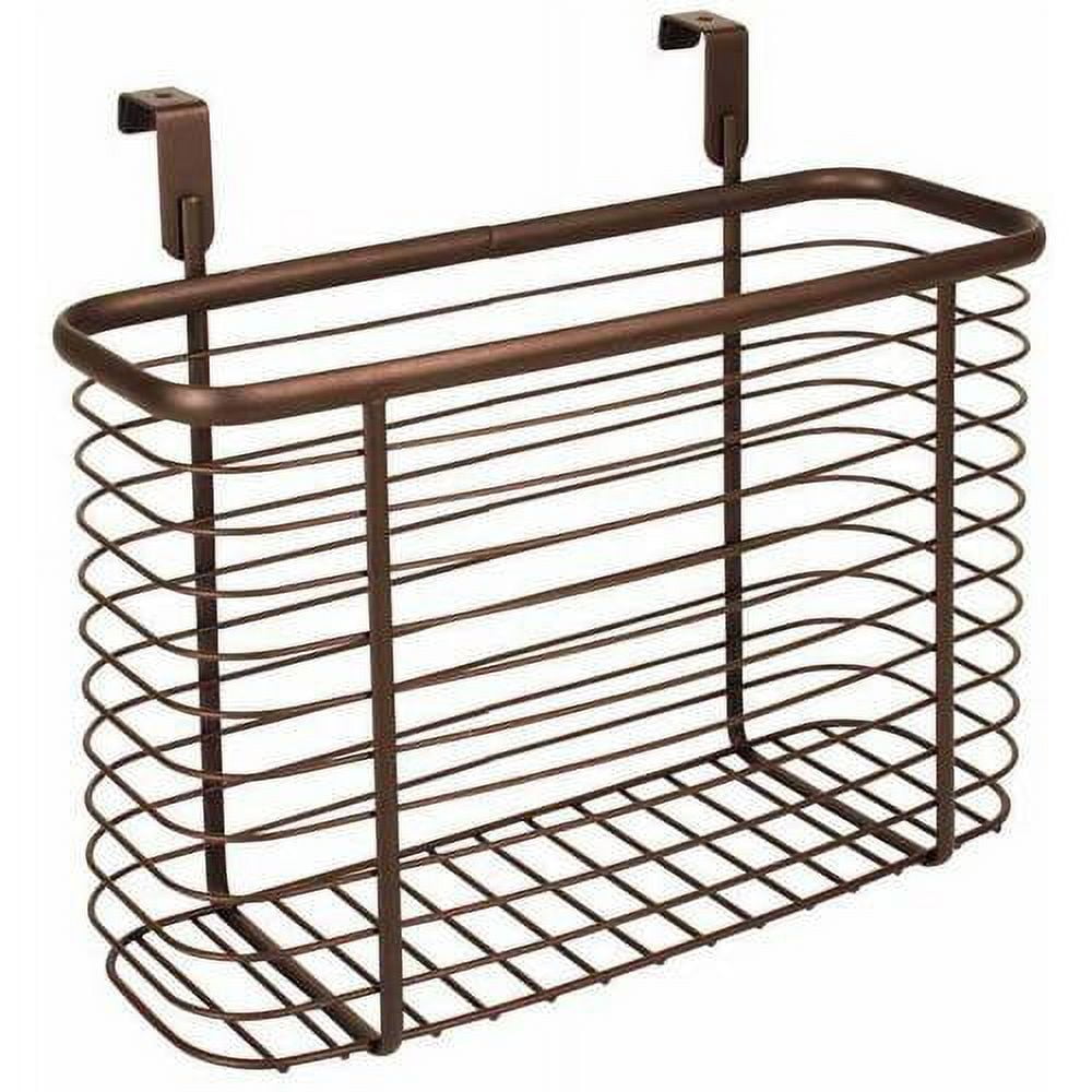 iDesign Axis Metal Over-the-Cabinet Door Storage Organizer Basket ...