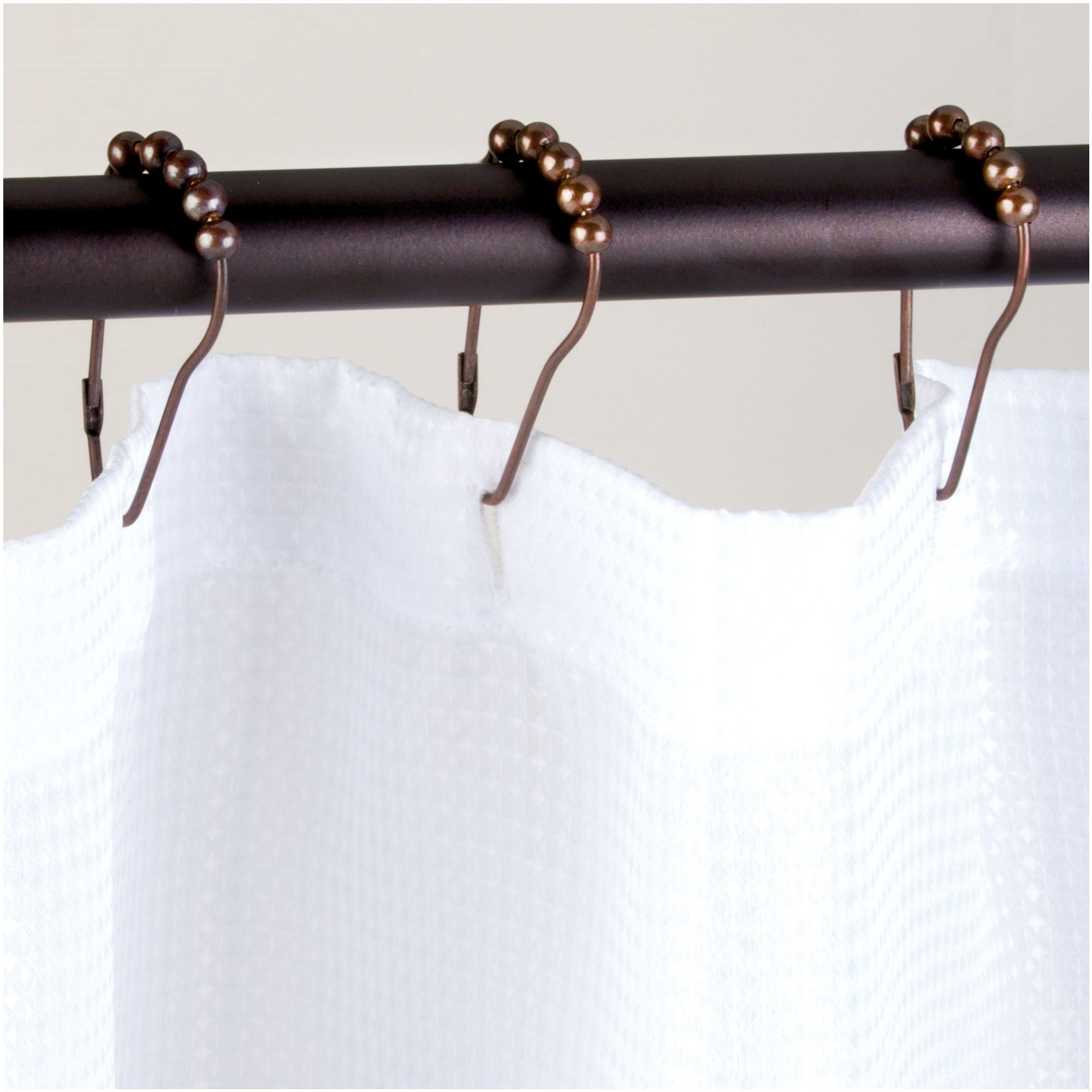 InterDesign Axis Shower Hook Set with Balls (Set of 12), Bronze
