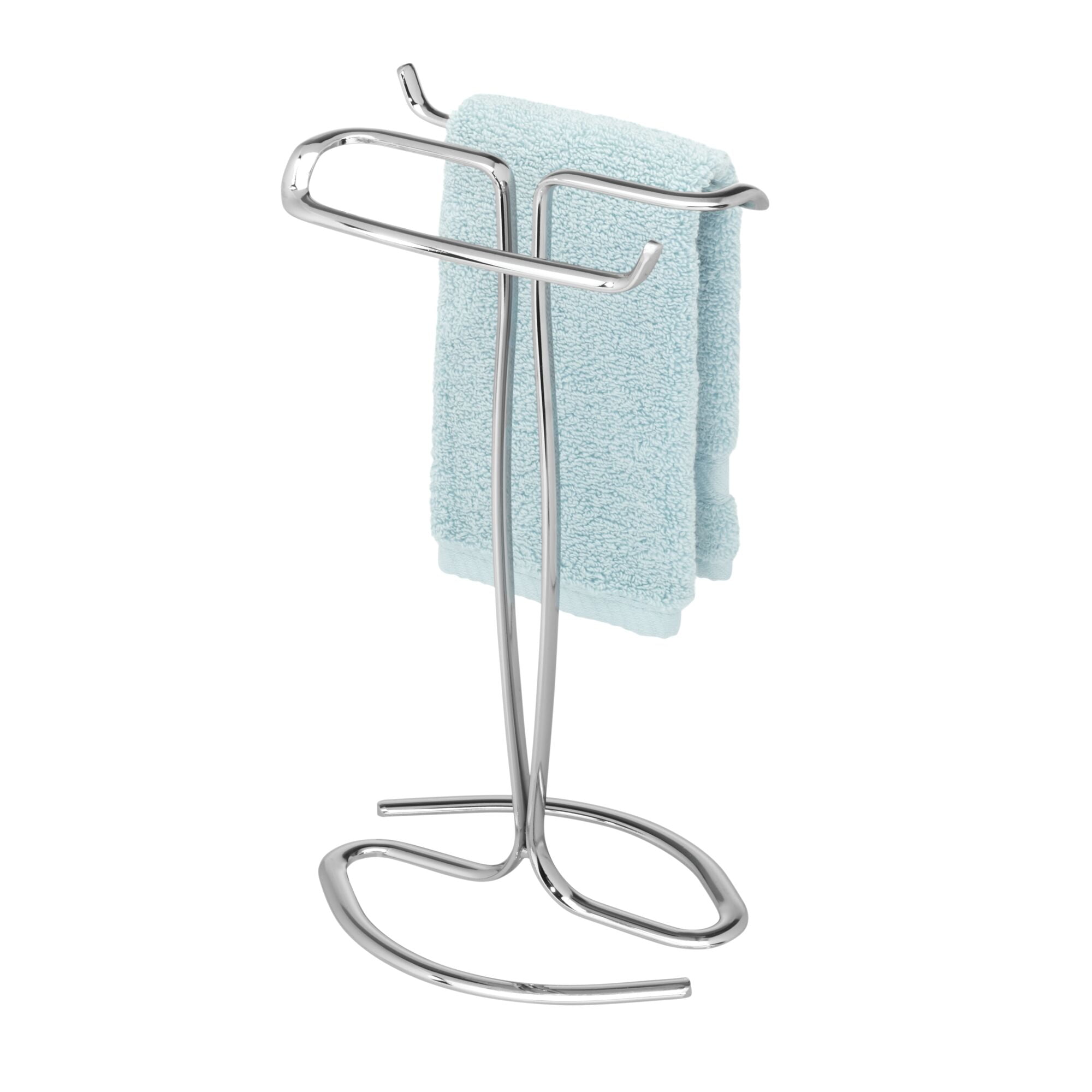 Chrome Freestanding Double Hand Towel Rack