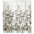 thumbnail image 1 of iDesign Botanical Leaves Polyester Shower Curtain - 12 Reinforced Buttonholes - 72" x 72" - Black/Tan, 1 of 4