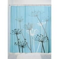 thumbnail image 1 of iDesign Blue Floral Polyester Shower Curtain, 72" x 72", 1 of 2