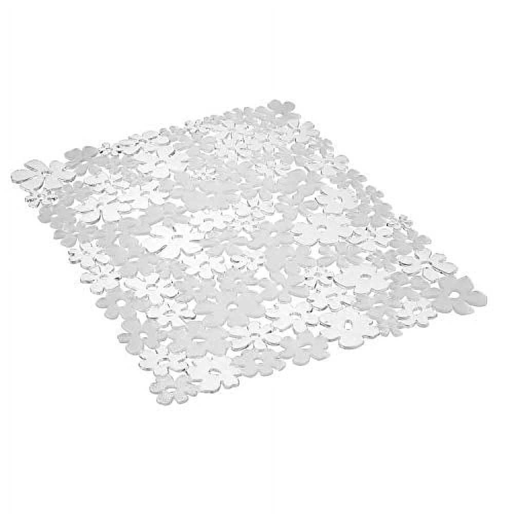 Clear Floral PVC Large Sink Protector Mat 16" x 12.5"