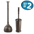 thumbnail image 1 of iDesign, Bowl Brush and Toilet Plunger Bathroom Combo Set, Bronze, 1 of 11