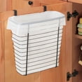 thumbnail image 1 of iDesign Kitchen Cabinet Trash Can, 2.7 Gallon Metal Rectangular Hanging Open Top Garbage Bin, Bronze, 1 of 9