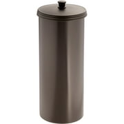 iDesign Bronze Toilet Paper Storage Containers, 3 Rolls, 6.3" Diameter x 15.5" H