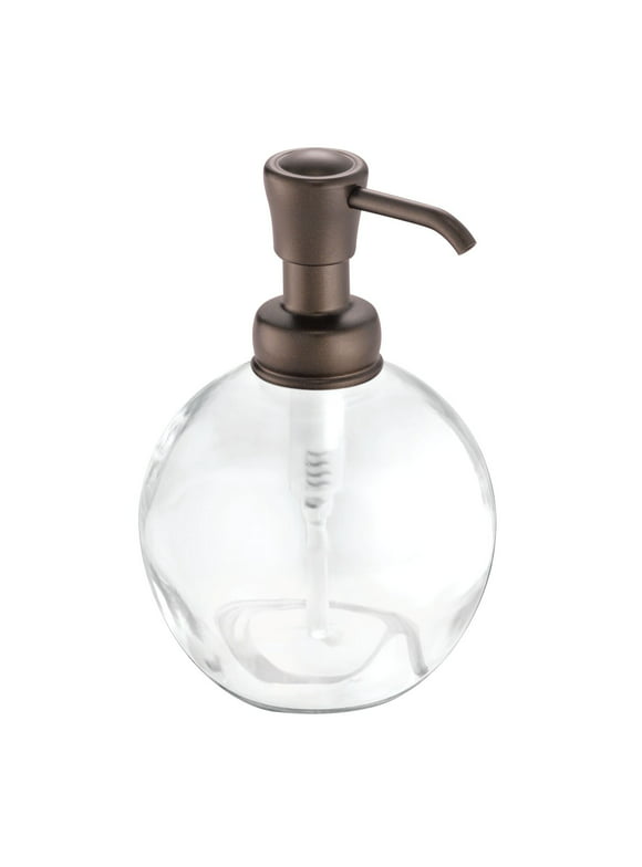 iDesign Bronze York Glass Soap Pump