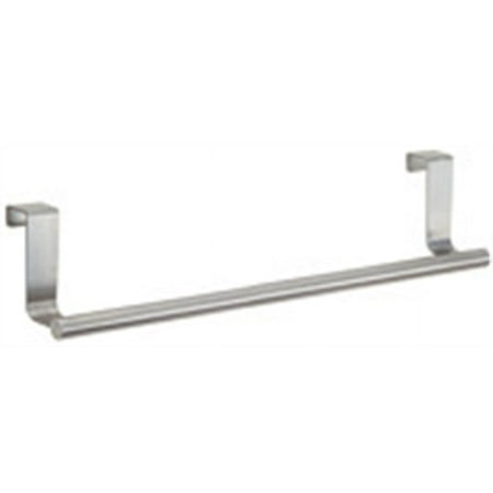 iDesign Brushed Silver Over the Cabinet Towel Bar 14 in. L Stainless Steel
