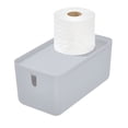 thumbnail image 1 of iDesign Cade BPA-Free Plastic Toilet Paper Storage Bin with Lid - 11.88" x 6.38" x 5.75", Gray, 1 of 5